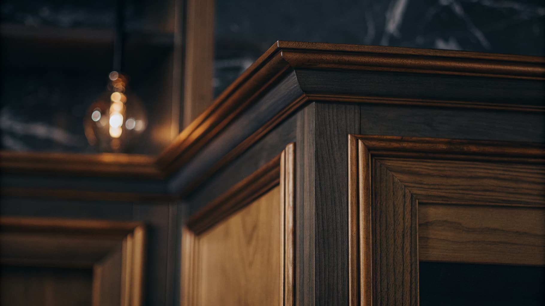 Master craftsmanship detail of custom cabinetry