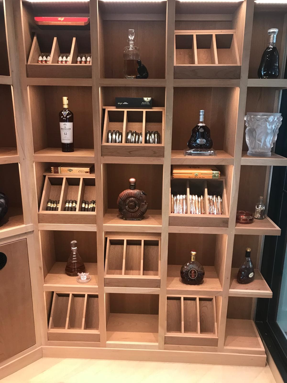 Luxury custom wood display cabinet by KA Custom Cabinets